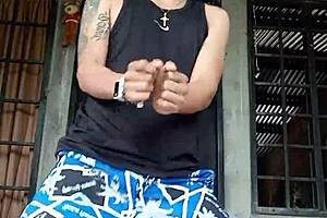 Watch Her Strip and Rip Clothes While Dancing!