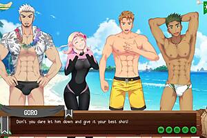 twinks flirting and fighting on the beach camp buddy - yoichi route - part 10