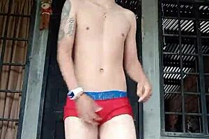 Watch Her Strip and Rip Clothes While Dancing!