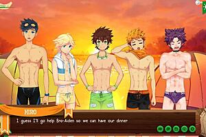 twinks flirting and fighting on the beach camp buddy - yoichi route - part 10
