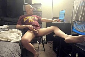 Watch Brad jerk off naked in that chair?