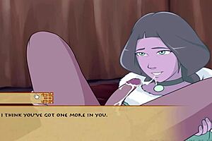 avatar cosplay milf gives blowjob in costume