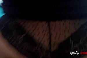 Beautiful big ass riding in lingerie passionately