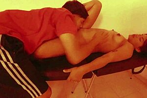 my neighbor came for a spa massage, but i ended up eating her delicious pussy and fucking her. part 1