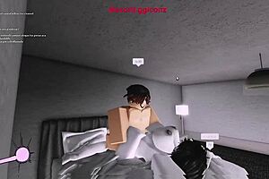 Fucked hard in a wild Roblox game