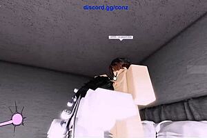 Fucked hard in a wild Roblox game