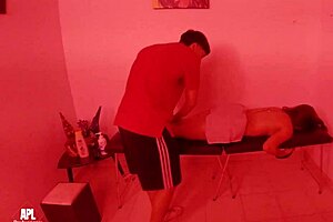 my neighbor came for a spa massage, but i ended up eating her delicious pussy and fucking her. part 1