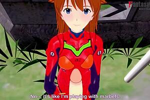 Asuka Langley Soryu Receives Blowjob And Fucking In POV Neo Genesis Evangelion