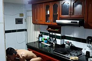 They record us while I taste my stepsister's dish in the kitchen pt2 a delicious meal