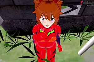 Asuka Langley Soryu Receives Blowjob And Fucking In POV Neo Genesis Evangelion