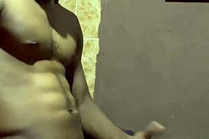 dude, jerking that big black dick till cumshot