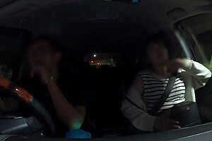 Hey, check this real Japanese amateur voyeur car date!