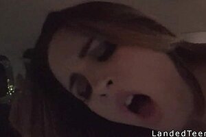 natural busty teen hitchhiker flashes and fucks in public