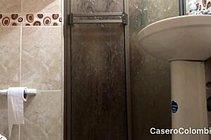 Latina teen amateur moans in shower missionary fuck