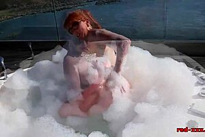 reds sizzling sun drenched finger fuck outdoors