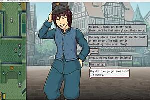 Imperial gatekeeper milf gropes and takes monster cock anal.