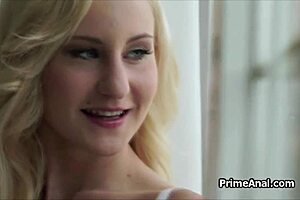 Wow, can you believe this blonde's butt getting stretched by a massive black cock in stockings?