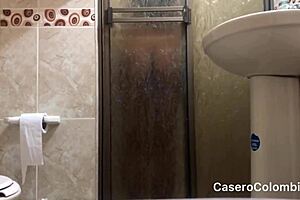 Latina teen amateur moans in shower missionary fuck