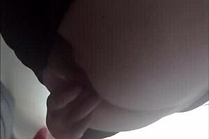 sexy travesti playing with anal balls under clothes 😏