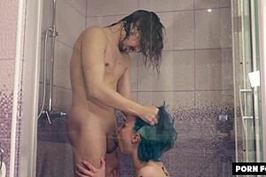 petite russian teen laruna mave bent over in steamy shower