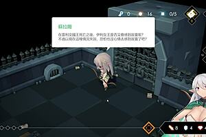 Beautiful teen bound in anime dungeon endures futa demon's whipping on wooden horse.