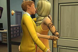 Blonde Step Mom Catching Up Her Masturbating In Front Of The Computer