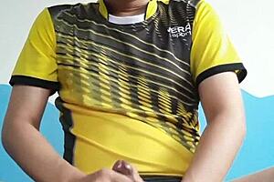 horny thai gay man squirts during intense session