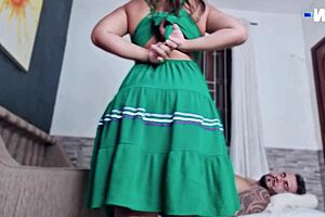 Latina Milf Rubs Pussy On Resting Friend's Face