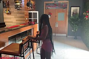 Sexy Ebony Girl Squirts On Monster Cock