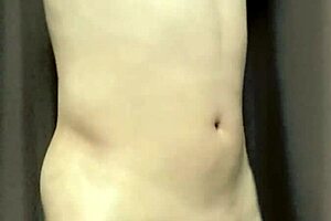 Asian Japanese guy shows off his smooth bare body in detail