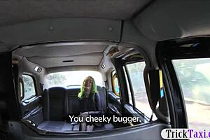 Tattooed bitch sucks cock and gets pounded in the backseat!