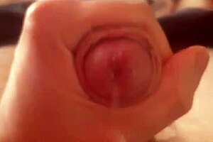 Wanking my cock builds up tension until I cum hard, contrasting the slow strokes with the explosive release.
