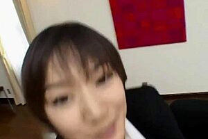 hot japanese secretary eagerly sucks her boss's cock