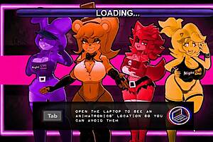 In the hentai game, big-titted girls dance and fuck in a night club orgy scam