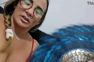 kind stepmom deepthroats cock in roleplay anal