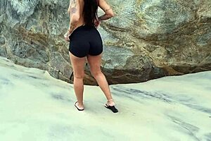 first time at nudist beach in rio, brazil with amanda souza, oops!