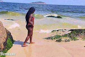 Stranger FILMS me SUCKING and DRINKING on deserted beach, Allandelon