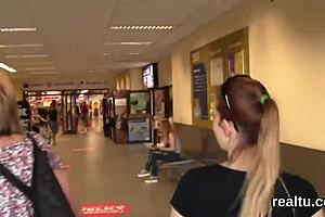 Glamorous Czech girl tempted in shop, gets POV ass fucking