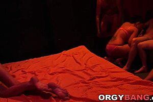 these brunette babes got gangbanged and sprayed with cum in hd