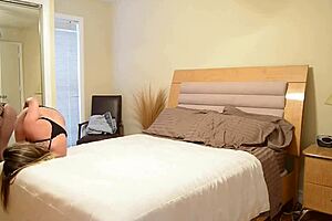 Step Sister's Orgasm Caught on Hidden Cam Home Alone