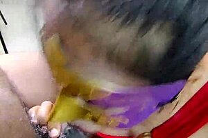 Sloppy Blowjob from Horny Maid!