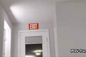 pov deepthroat casting with slim teen beauty