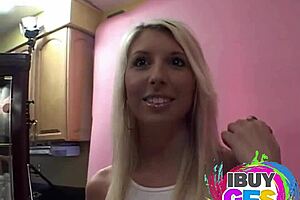 I'm watching two babes licking popsicles with natural tits in a photoshoot