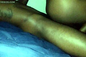 Amateur ebony couple fucks doggystyle bent over wet creampie