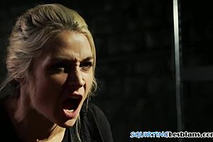 Facesitting lesbian squirts into babe's mouth 😍