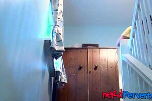 Curvy milf Alisha Rydes offers her big natural tits for some intense sex, but can she handle the nerdy twist?