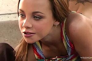 He Ignores Girlfriend to Pound Gauge with Outdoor Anal Action