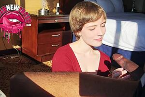 Shy Ebony Beauty's Intense First Blowjob Ends With Cum In Mouth