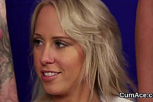 Watch her suck that cumshot!