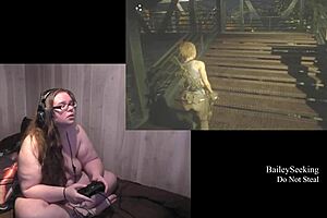 Hey, Check Out This Naked BBW Playing Resident Evil 3... So Hot!